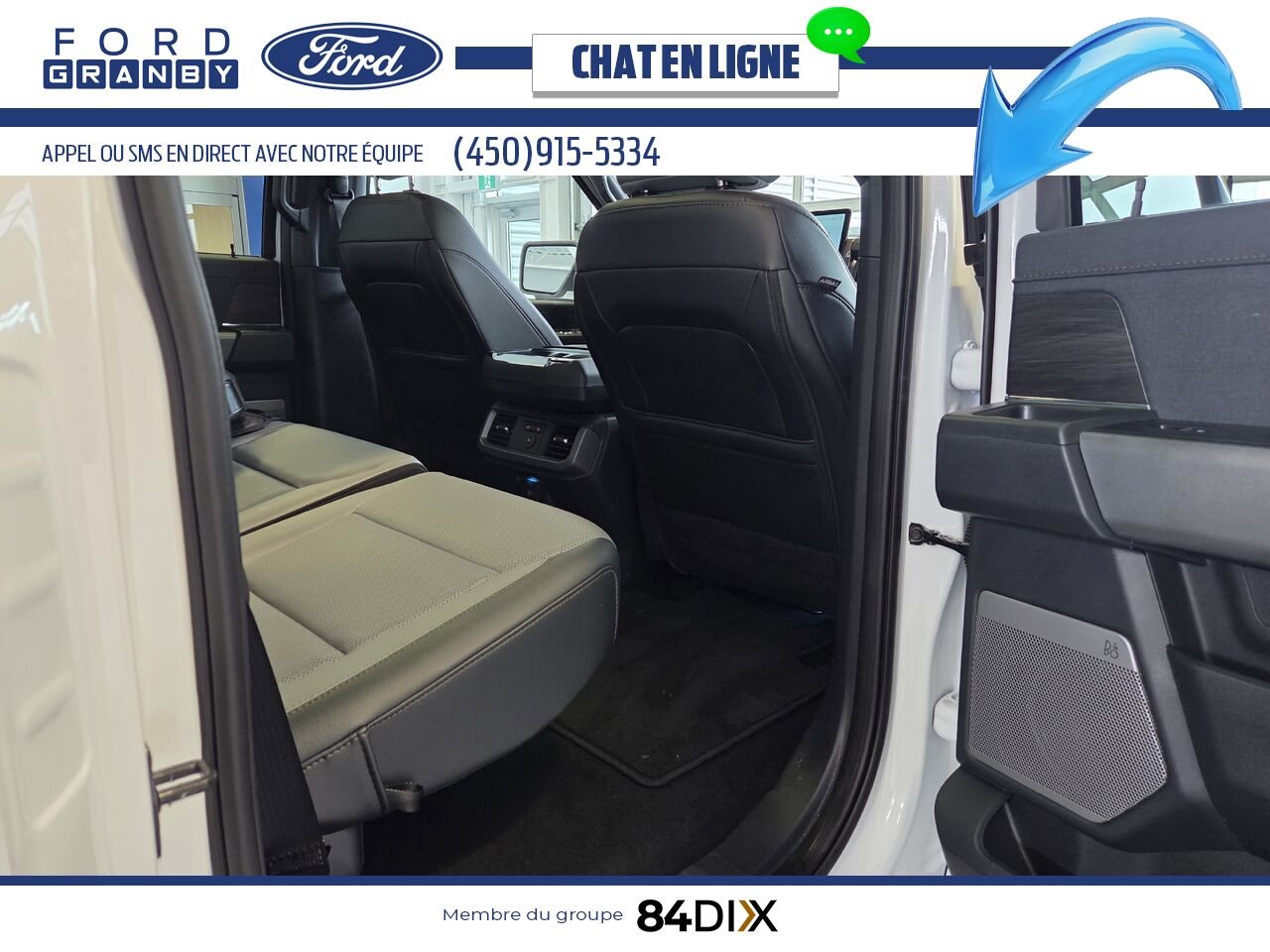 2025 Ford F-150 LIGHTNING LARIAT, CUIR, TOIT White Granby - photo #22