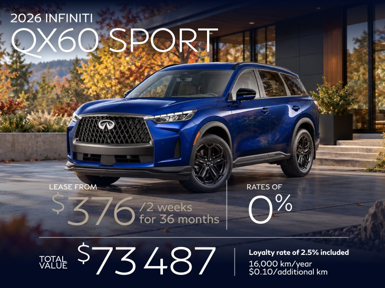 Promo INFINITI QX60 2026