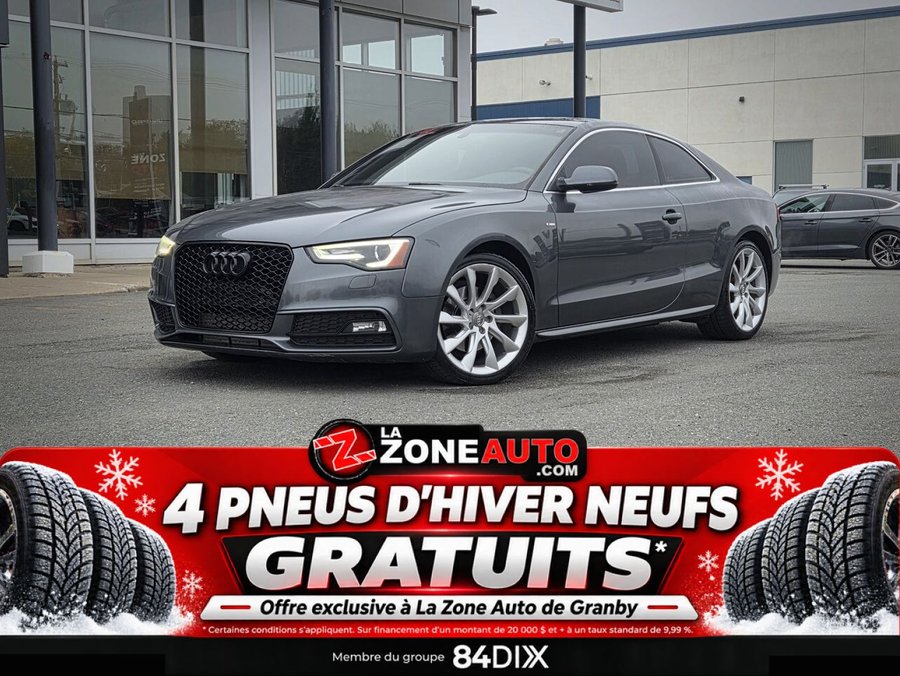 Audi A5 Coupé 220 HP + AWD 2014 Gris