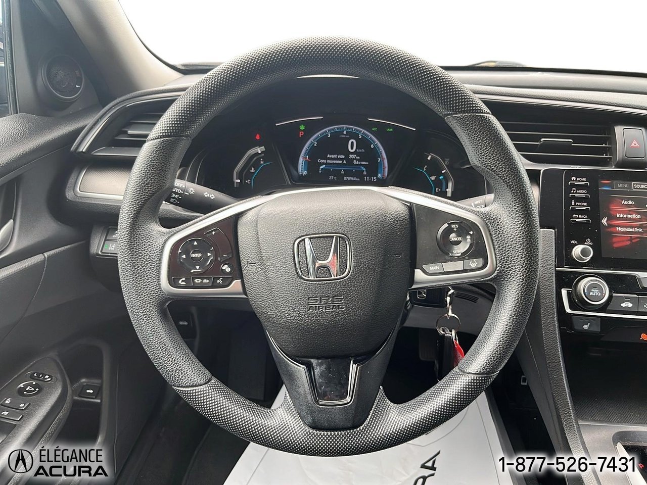 2020 Honda Civic Sedan LX | A8378A Black Granby - photo #37