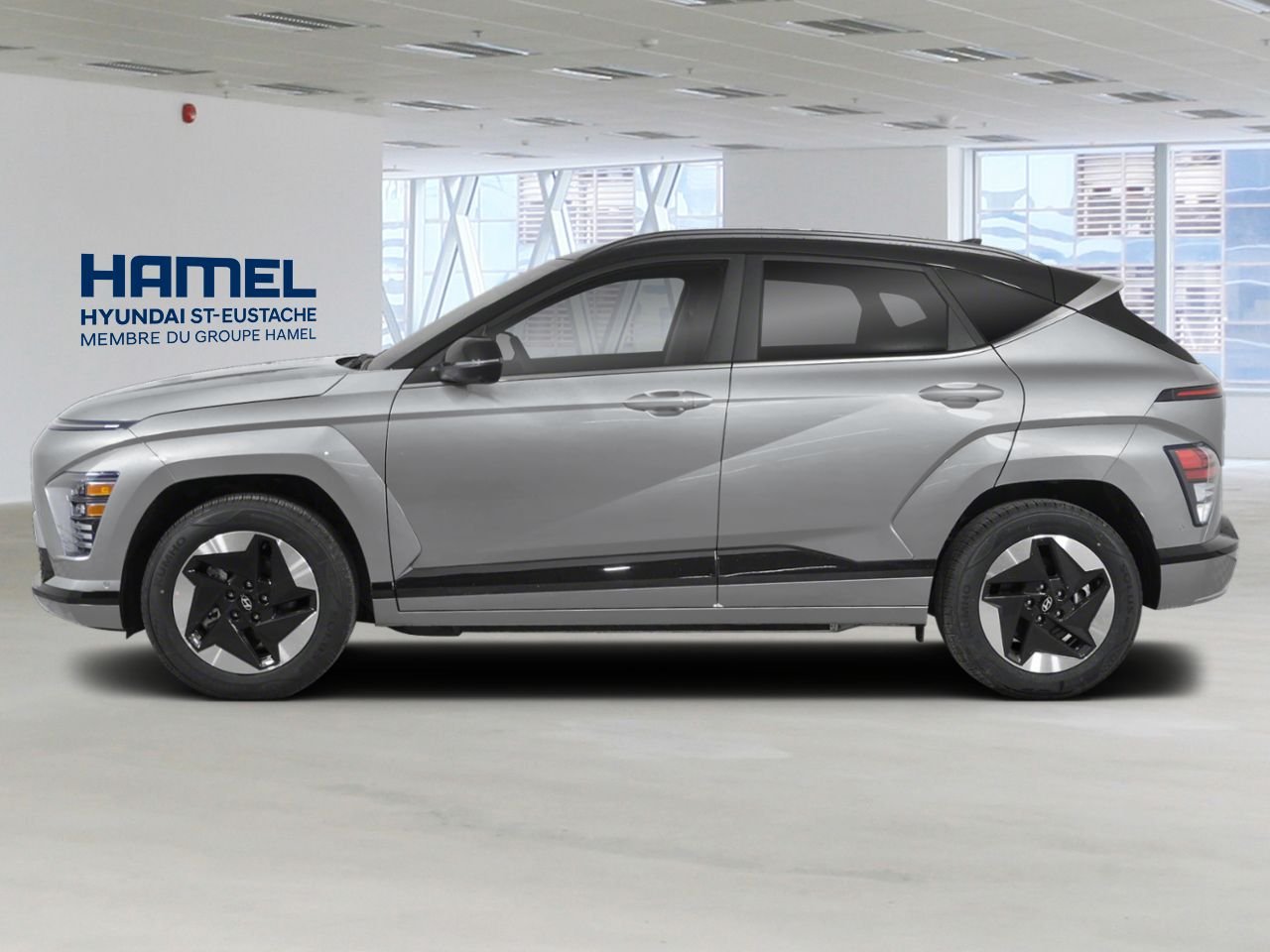 Hyundai Kona électrique 2026 Gris cybernétique avec toit Noir abyssal Saint-Eustache - photo #1
