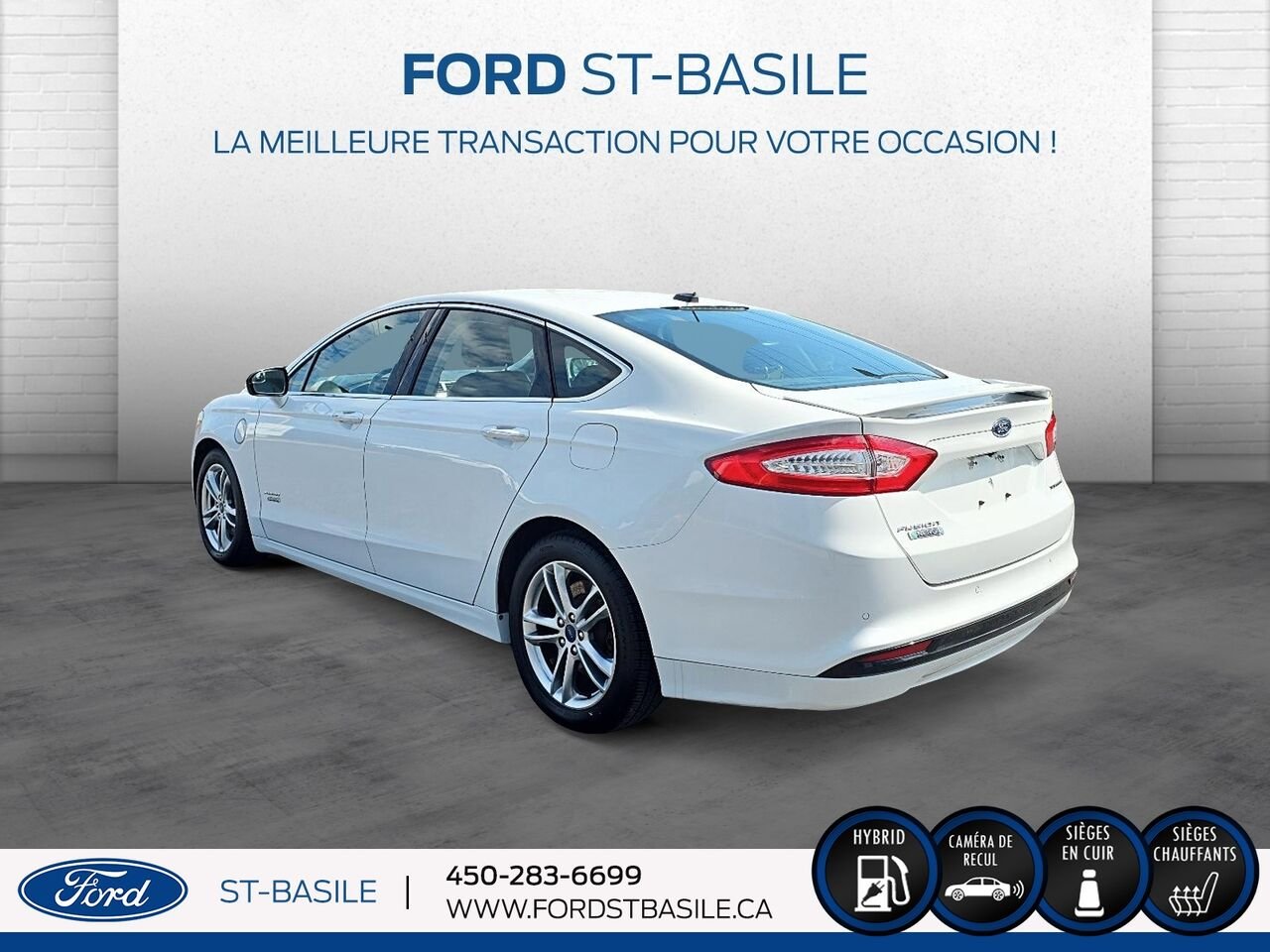 Ford FUSION HYBRIDE 2015 Blanc Saint-Basile-le-Grand - photo #4