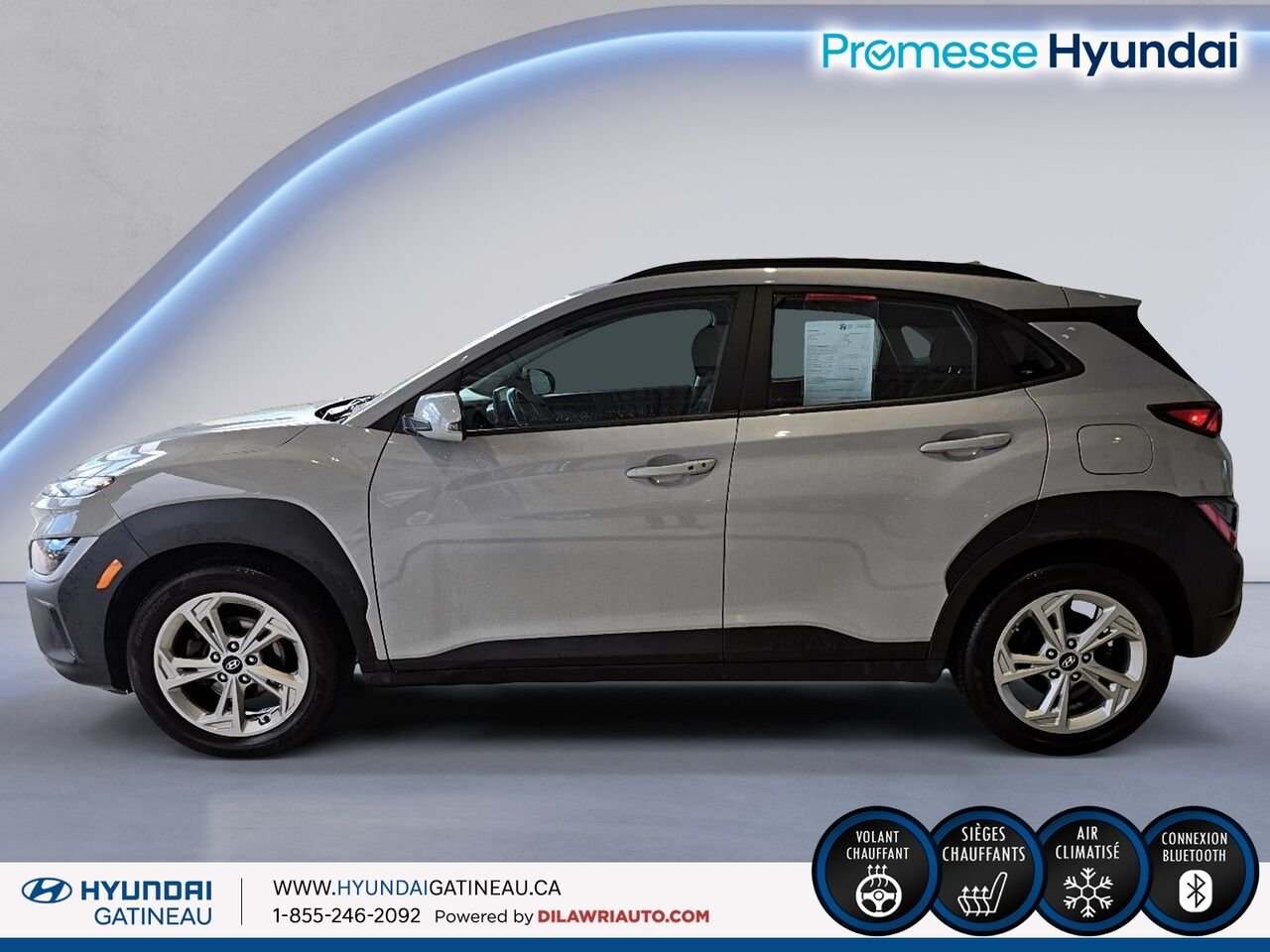 Hyundai Kona 2.0L Preferred TA*** sieges chauffants , volant chauffants, bas millage*** 2023 Noir Ottawa & Gatineau - photo #4