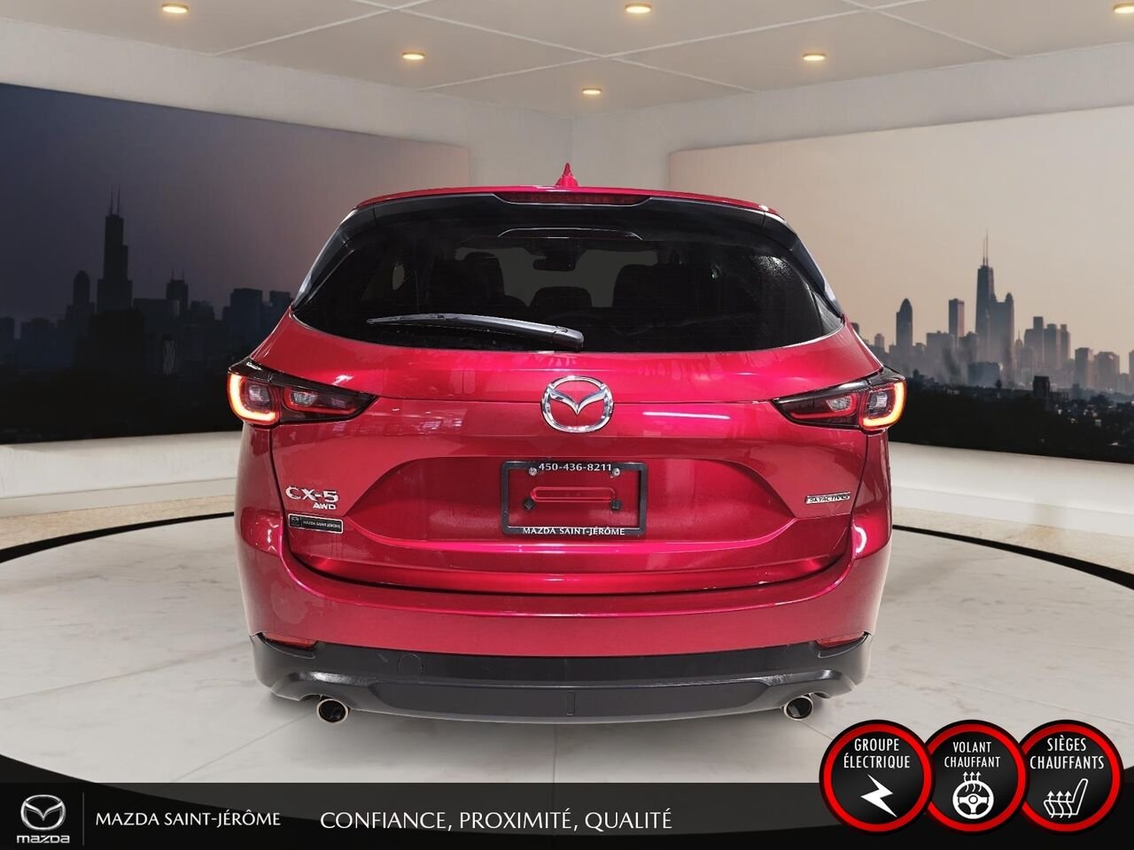 Mazda CX-5 GS | CUIR | AWD | MAGS | HAYON ÉLECTRIQUE | ACCÈS ET DÉMARRAGE SANS CLÉ 2025 Rouge Saint-Jérôme - photo #6
