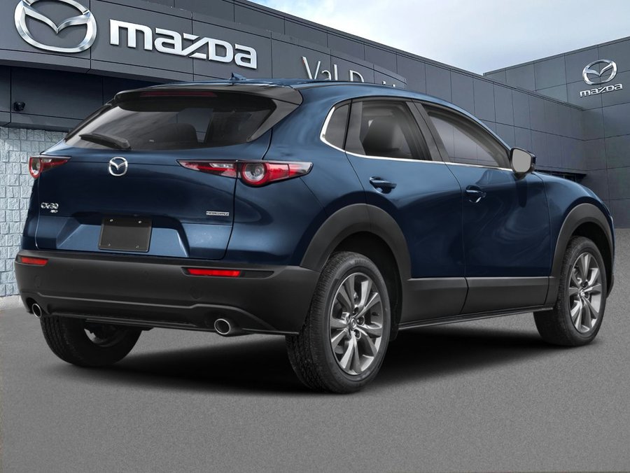 2026 Mazda CX-30 GT, moteur 2,5 L, i-ACTIV AWD, roues 18 po, cuir, sièges avant ventilés, affichage tête haute, Blue