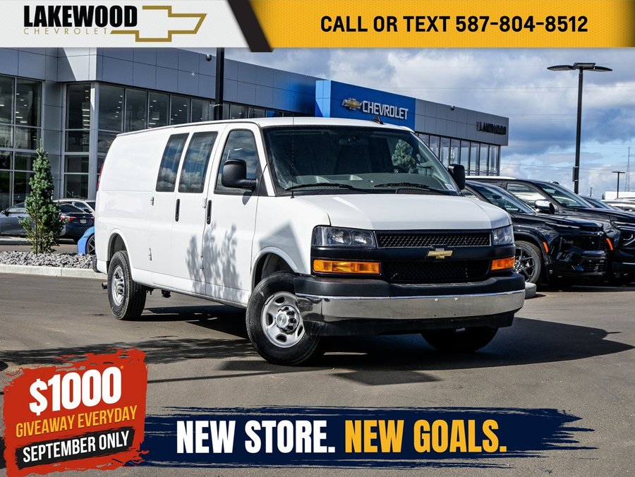 2025 Chevrolet Express Cargo Van WT 6.6L | Bucket Seats White