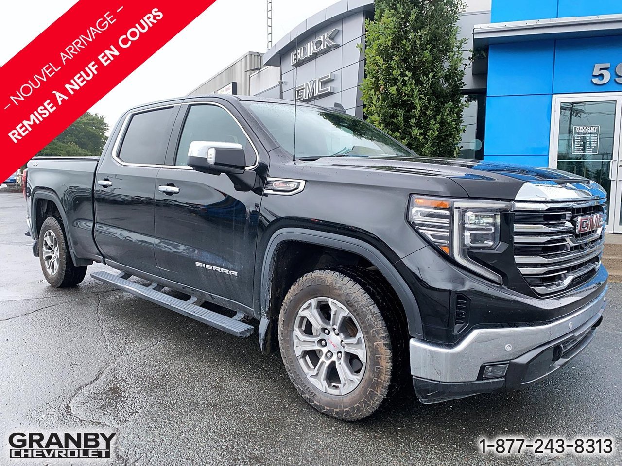 GMC Sierra 1500 SLT crewcab remorquage max boite 6.6 moteur 6.2 L | 26-1059A 2022 Noir Granby - photo #2