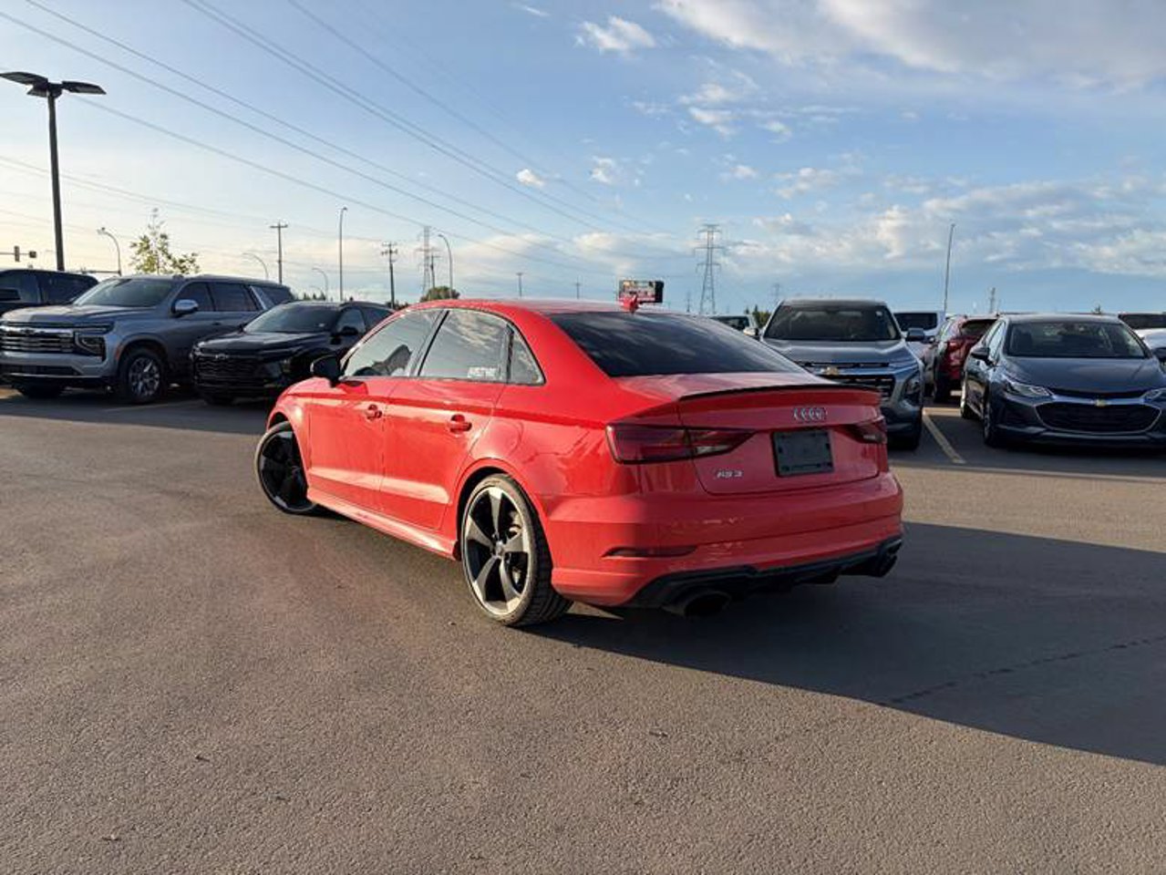 2018 Audi RS 3 Sedan 2.5 TFSI quattro S tronic Catalunya Red Metallic Sherwood Park - photo #3