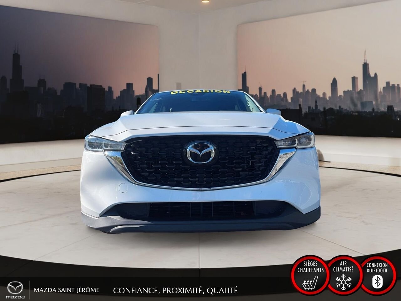 2024 Mazda CX-5 GS | 1 PROPRIÉTAIRE | JAMAIS ACCIDENTÉ | AWD | CUIR | VOLANT CHAUFFANT White Saint-Jérôme - photo #2