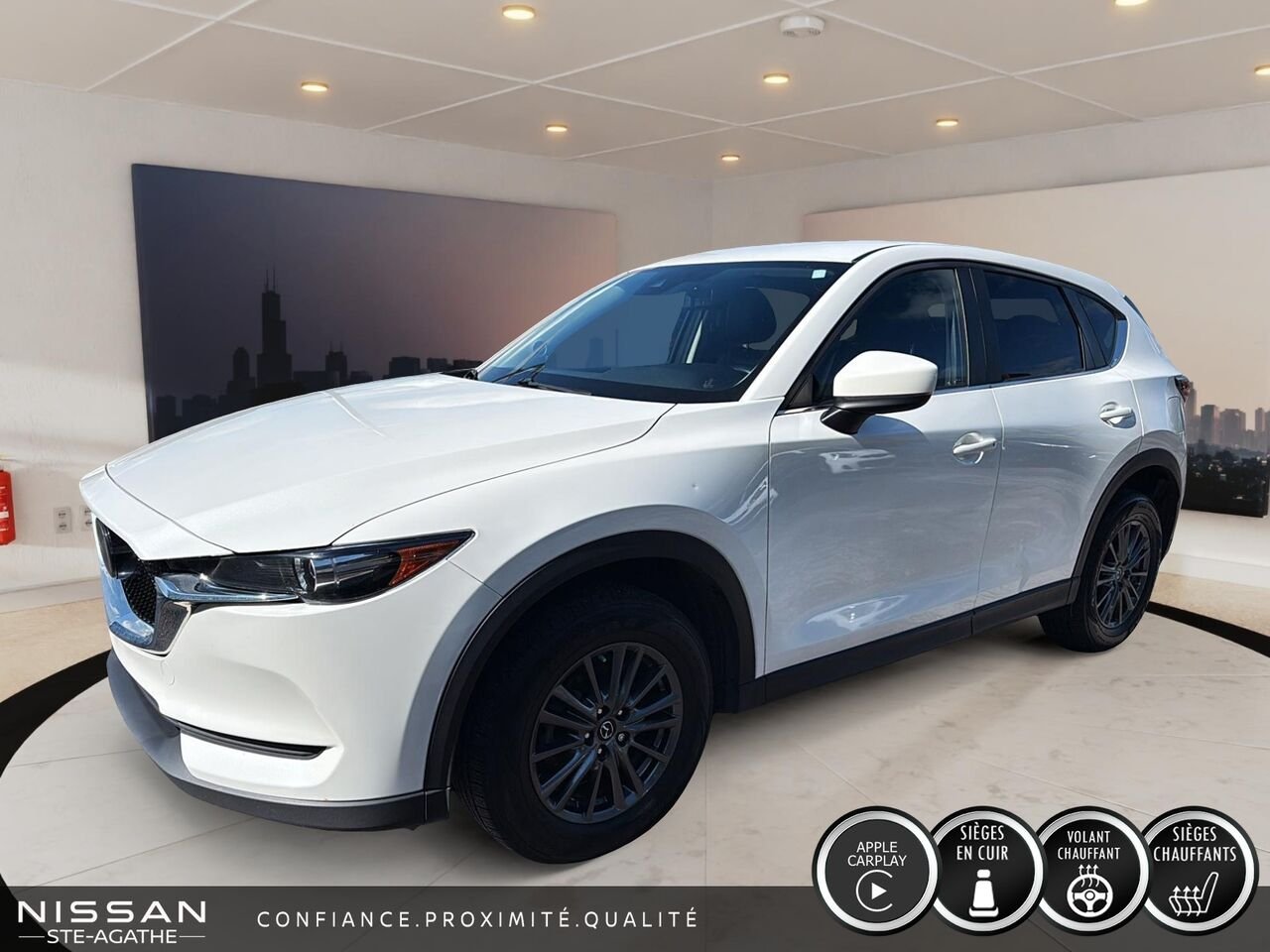 Mazda CX-5 GS | AWD | SIMILICUIR | SIÈGES ET VOLANT CHAUFFANTS 2020 Blanc Saint-Jérôme - photo #0