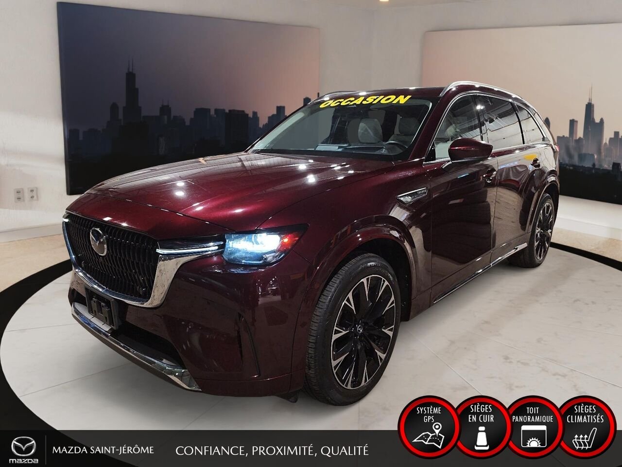 Mazda CX-90 hybride léger SIGNATURE TI | 1 PROPRIÉTAIRE | JAMAIS ACCIDENTÉ | HYBRIDE LÉGER | TOIT PANORAMIQUE | CUIR NAPPA 2024 Rouge Saint-Jérôme - photo #0