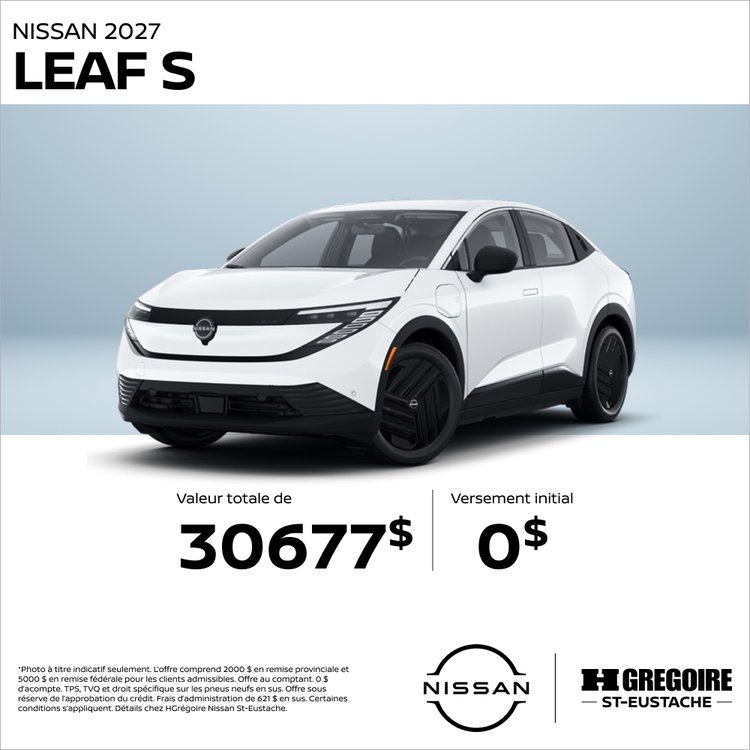 Nissan st eustache promo octobre LEAF S FR