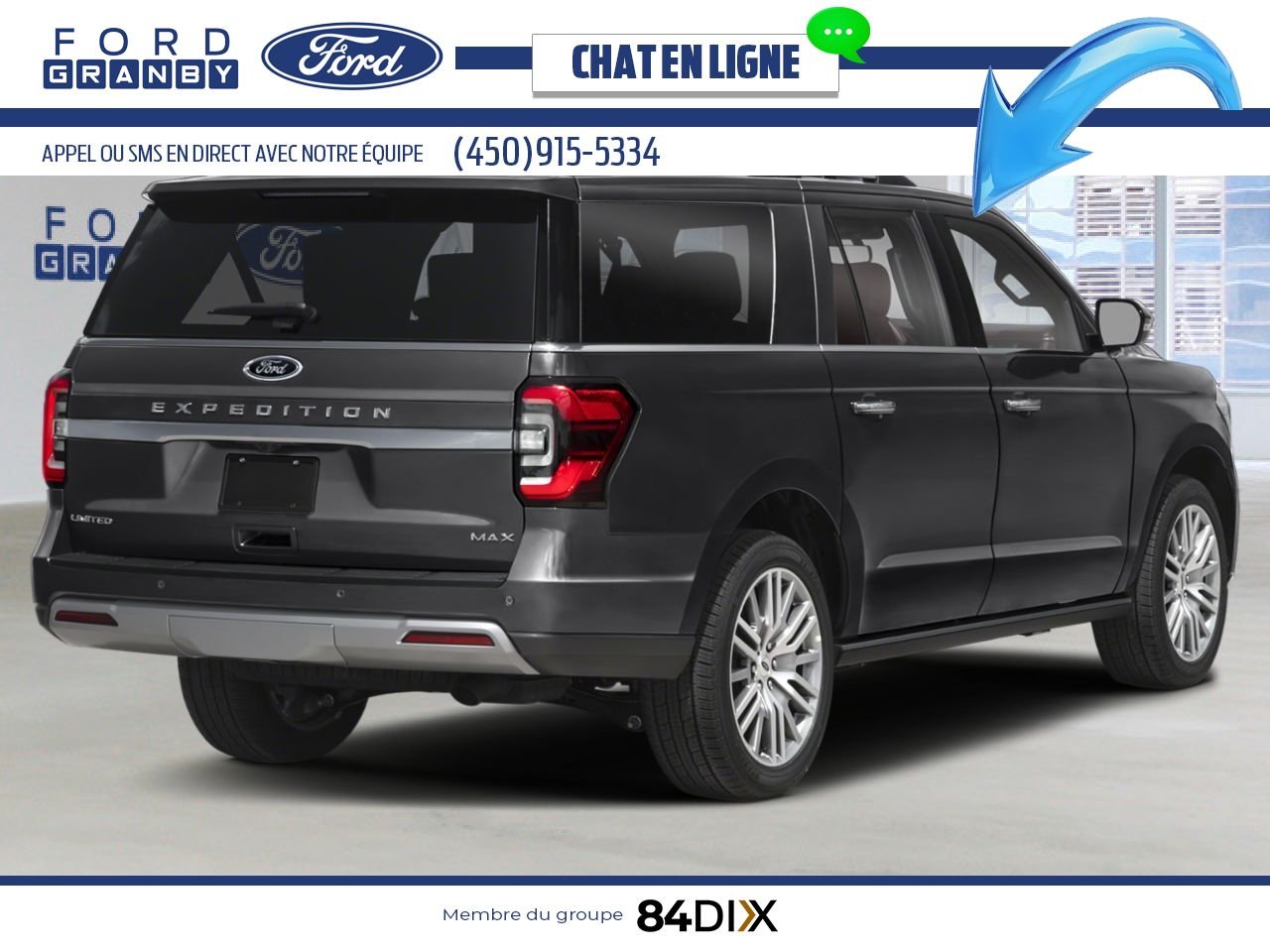 Ford Expedition 2022 Noir agate Granby - photo #2