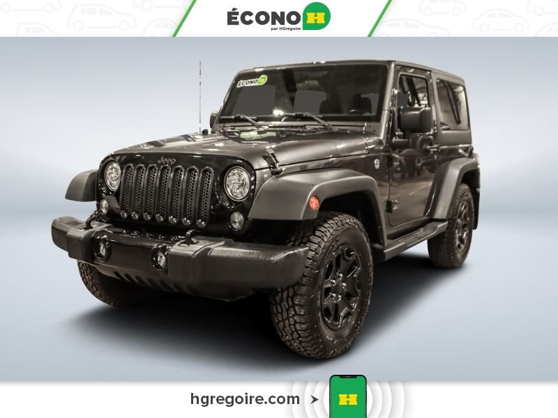 Jeep Wrangler Willys Wheeler 4X4 AUTO A/C MAGS 2017 Gris
