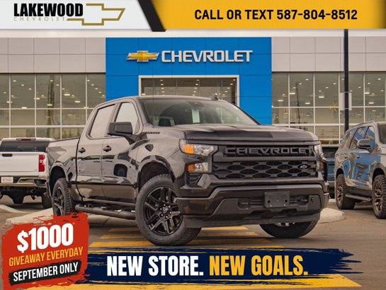 2024 Chevrolet Silverado 1500 Custom Blackout 2.7T | Remote Start Black