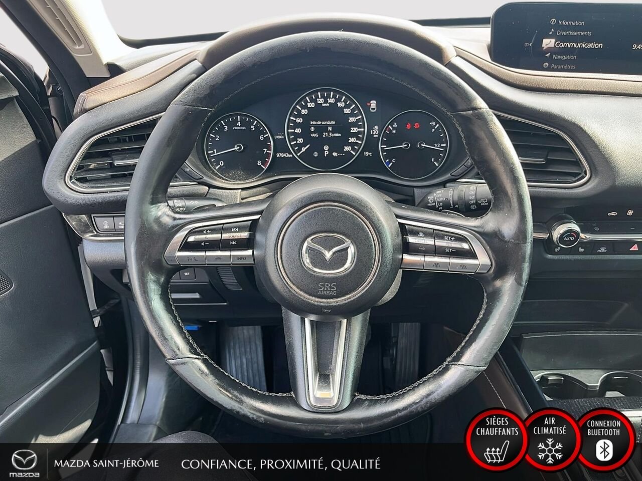 2023 Mazda CX-30 GT | CUIR | TOIT OUVRANT | NAVIGATION | AWD | CAMÉRA 360 Black Saint-Jérôme - photo #13