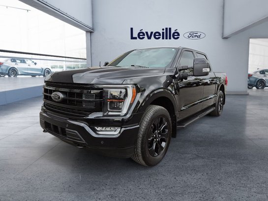 2023 Ford F-150 LARIAT 2.7L ** 502A ** BLACK PACK ** TOIT PANO ** SPORT ** 20P ** 360 ** 5,5 pi Black