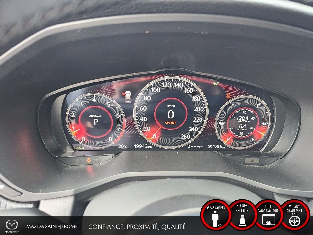 2024 Mazda CX-90 hybride rechargeable GS-L TI | 1 PROPRIÉTAIRE | HYBRIDE RECHARGEABLE | CUIR | HAYON ÉLECTRIQUE | DÉMARRAGE À DISTANCE Silver Saint-Jérôme - photo #15