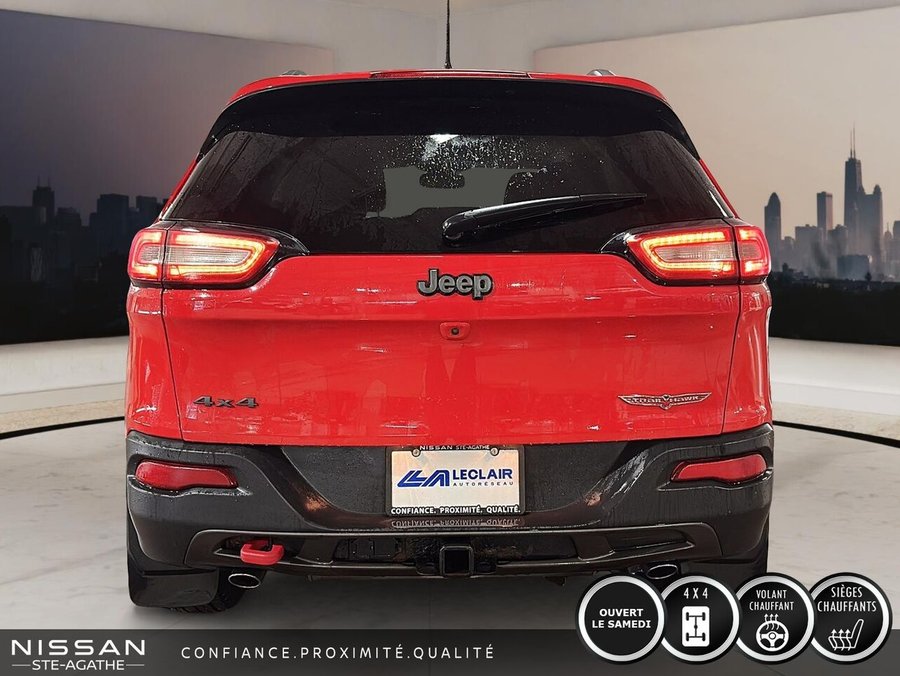 2017 Jeep Cherokee TRAILHAWK | JAMAIS ACCIDENTÉ | 4X4 | CUIR | TOIT OUVRANT | CAMÉRA DE RECUL Red