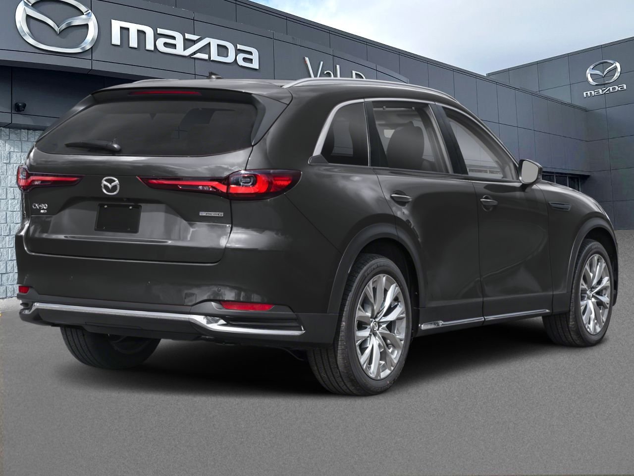 Mazda CX-90 hybride léger GT-P, hybride léger 48 V, 6 cyl. turbo 3,3 L, 340 ch, i-ACTIV AWD, roues noires, écran 12,3 po, 2026 Gris Val-David - photo #1