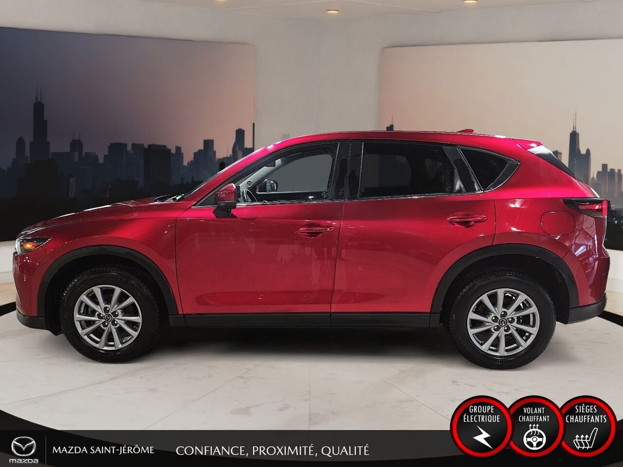 Mazda CX-5 GS | CUIR | AWD | MAGS | HAYON ÉLECTRIQUE | ACCÈS ET DÉMARRAGE SANS CLÉ 2025 Rouge Saint-Jérôme - photo #10