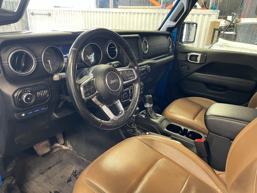 Jeep Wrangler 4xe SAHARA 4X4 *NAV* CUIR SIÈGES /VOLANT CHAUF CARPLAY 2022 Bleu