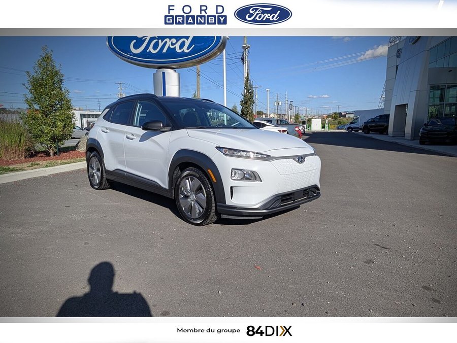 Hyundai Kona électrique Preferred TA avec toit bicolore 2021 Blanc