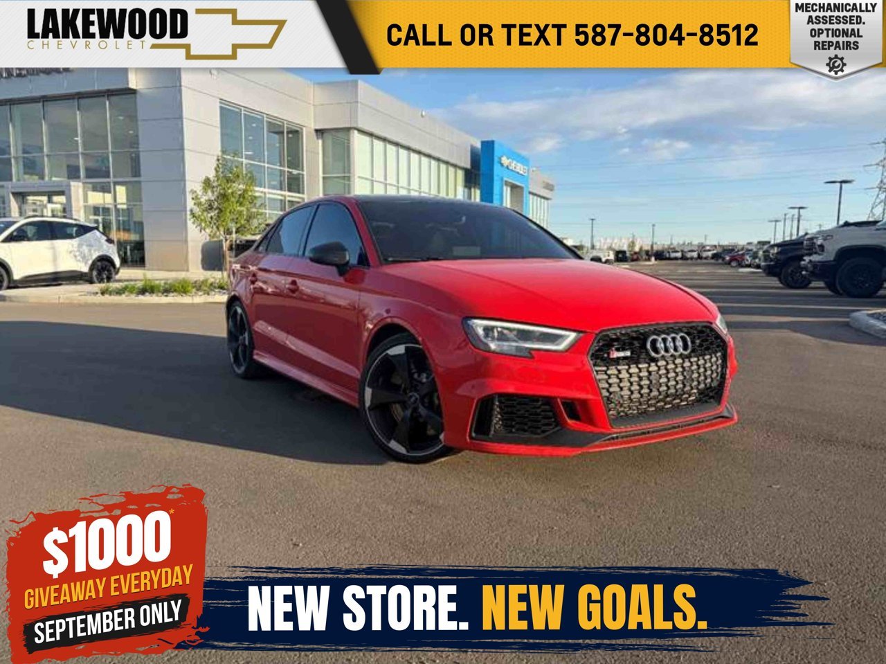 2018 Audi RS 3 Sedan 2.5 TFSI quattro S tronic Catalunya Red Metallic Sherwood Park - photo #0