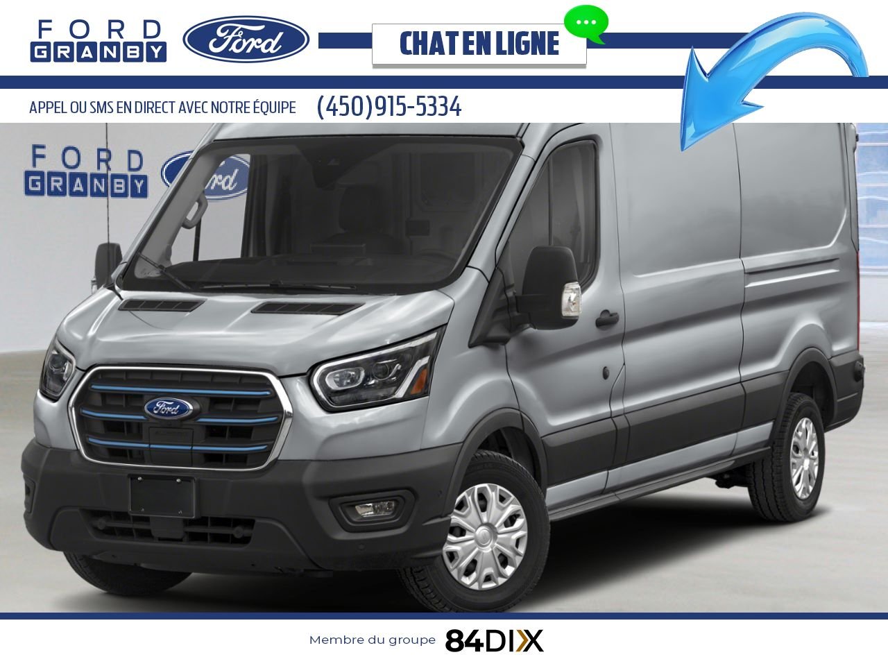 2025 Ford E-Transit Cargo Van Ingot Silver Metallic Granby - photo #0