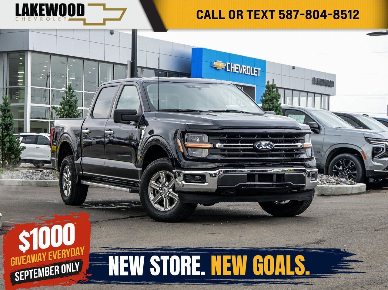 2025 Ford F-150 XLT 4WD SuperCrew 5.5' Box Black Sherwood Park - photo #0