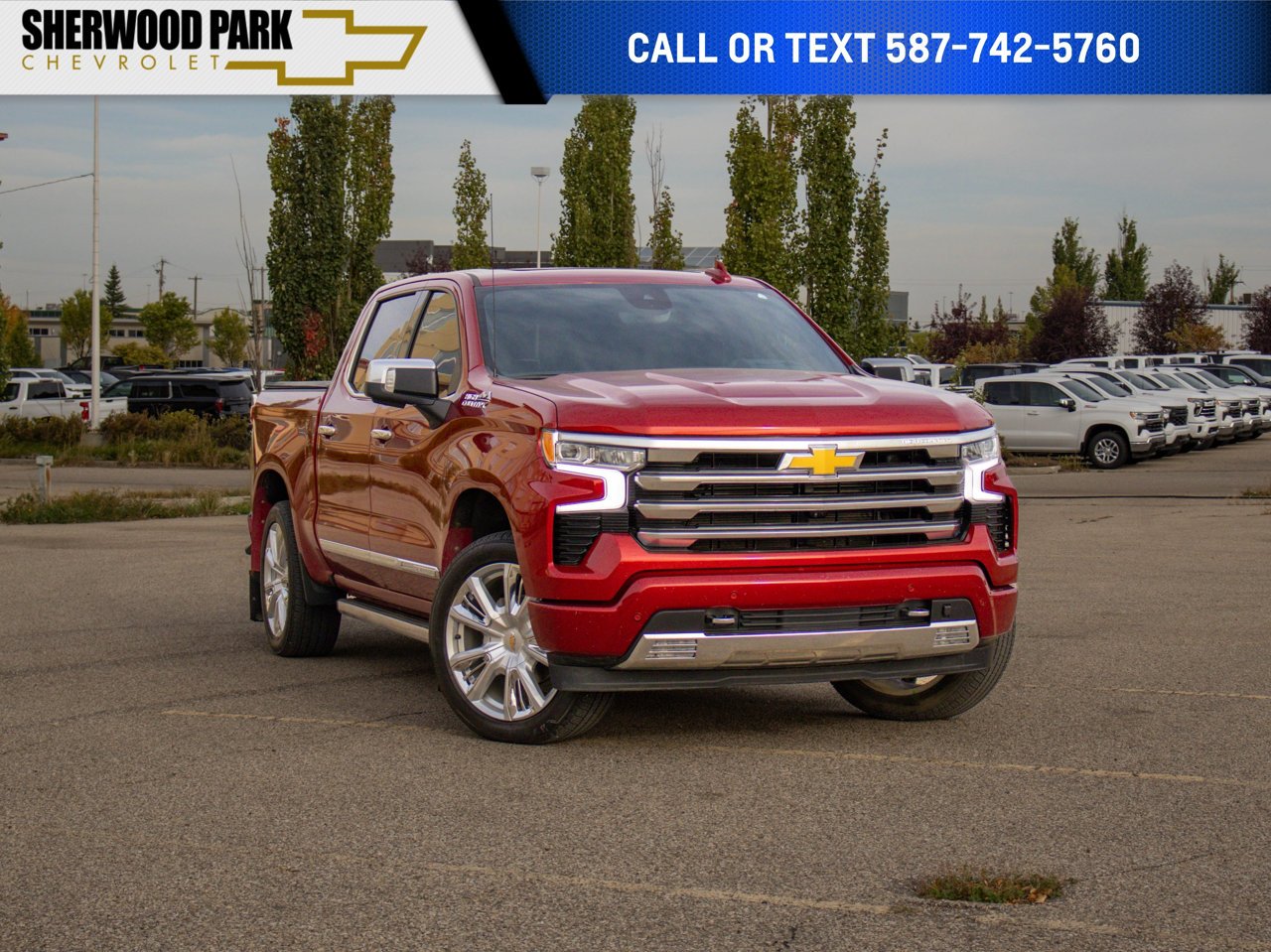 2025 Chevrolet Silverado 1500 4WD Crew Cab 147 High Country Red Sherwood Park - photo #0