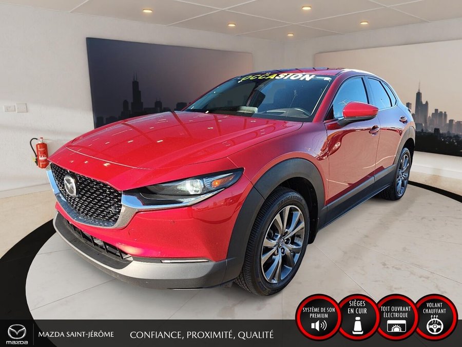 2023 Mazda CX-30 GT | 1 PROPRIÉTAIRE | JAMAIS ACCIDENTÉ | AWD | CUIR | TOIT OUVRANT | MAGS NOIR Red