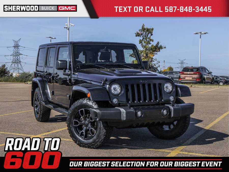 2018 Jeep Wrangler JK Unlimited Sahara V6 Auto 4X4 | Navigation | Heated Leather Seats Black