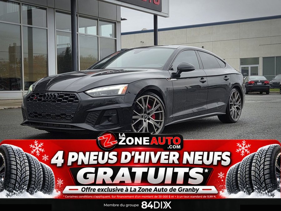 Audi S5 Sportback 1 SEUL PROPRIÉTAIRE + JAMAIS ACCIDENTÉ 2022 Noir