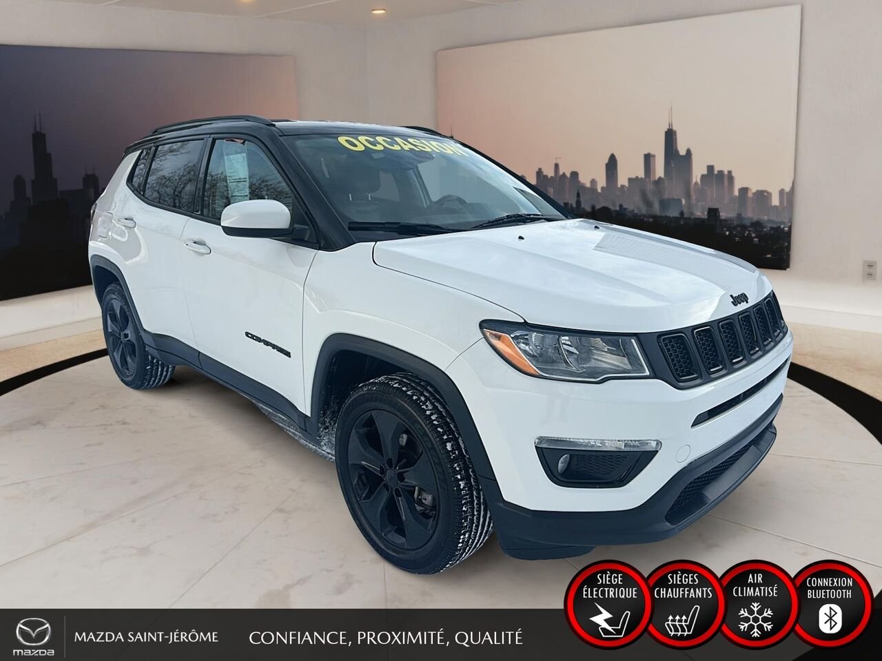 2021 Jeep Compass White Sainte-Agathe-des-Monts - photo #3