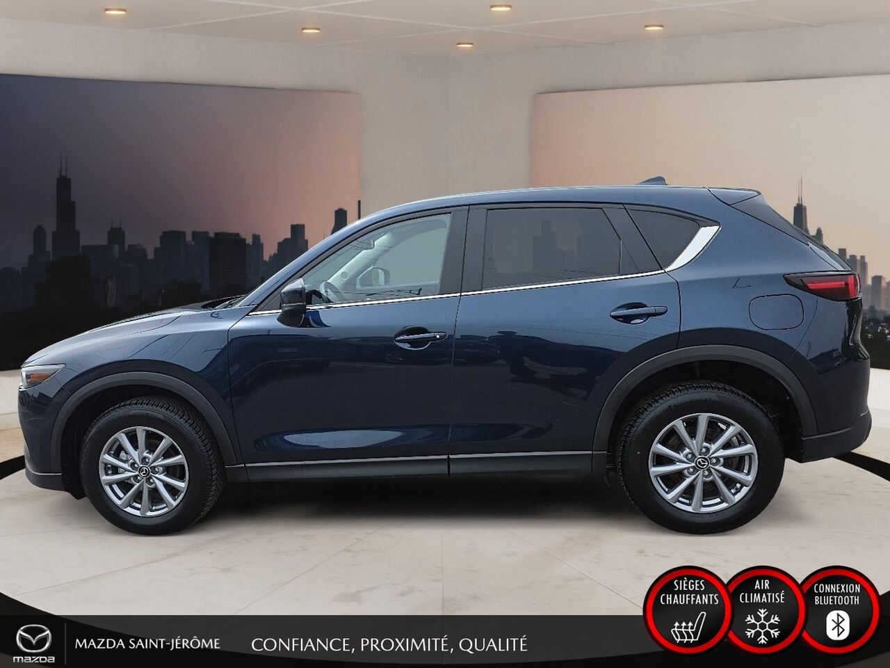 Mazda CX-5 GS | CUIR | AWD | MAGS | 2025 Bleu Saint-Jérôme - photo #8