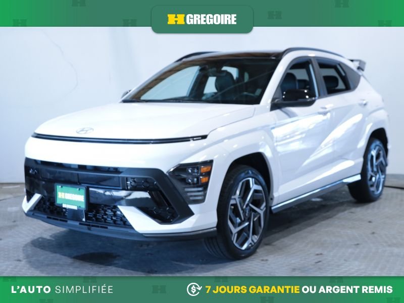Hyundai Kona N Line AWD AUTO AC TOIT MAGS CAM RECULE BLUETOOTH 2024 Blanc