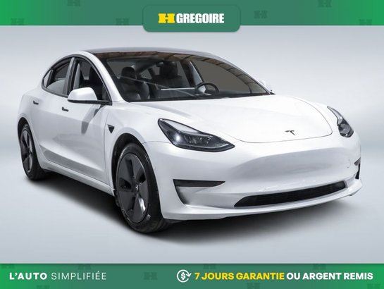 Tesla Model 3 Standard Range Plus AUTO AC CUIR NAV CAM RECULE BL 2021 Blanc