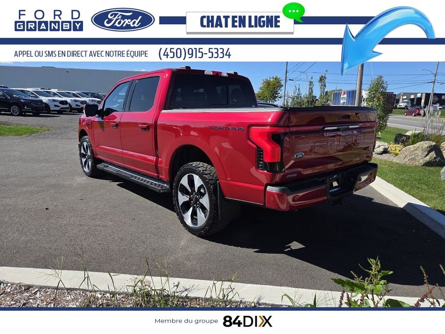 Ford F-150 Lightning Platinum SuperCrew 4RM caisse de 5,5 pi 2023 Rouge
