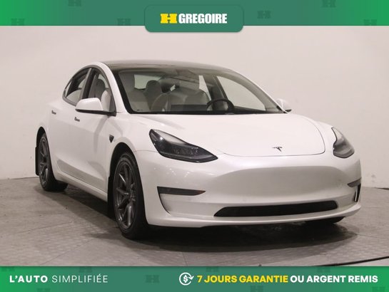 2021 Tesla Model 3 Standard Range AUTO A/C CUIR TOIT NAV MAGS CAM REC White