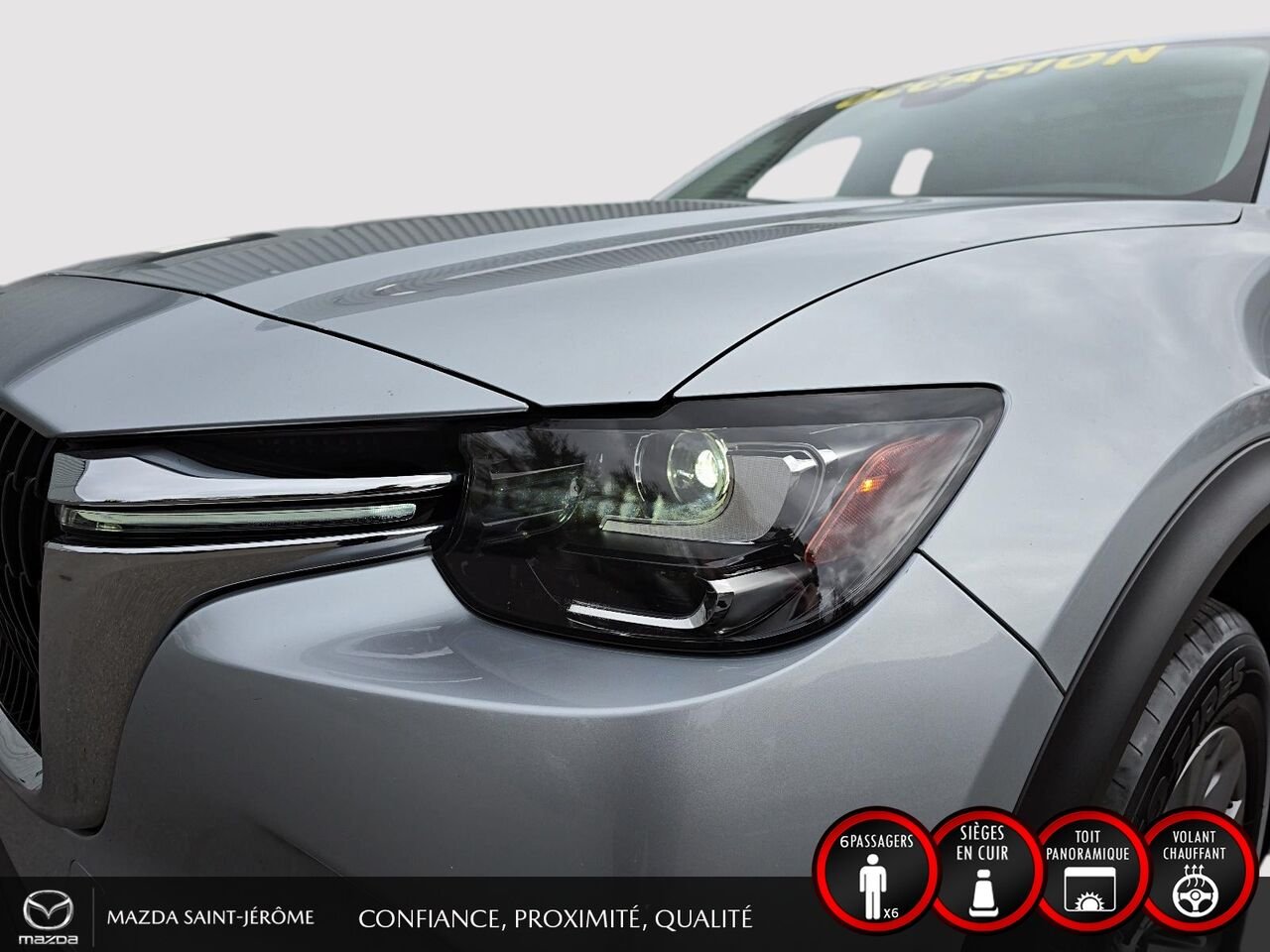 2024 Mazda CX-90 hybride rechargeable GS-L TI | 1 PROPRIÉTAIRE | HYBRIDE RECHARGEABLE | CUIR | HAYON ÉLECTRIQUE | DÉMARRAGE À DISTANCE Silver Saint-Jérôme - photo #1