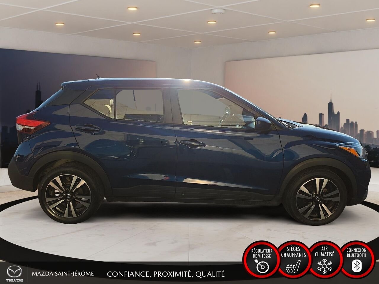 Nissan Kicks SV | JAMAIS ACCIDENTÉ | SIÈGES CHAUFFANTS | APPLE CARPLAY | DÉMARREUR À DISTANCE 2020 Bleu Saint-Jérôme - photo #4