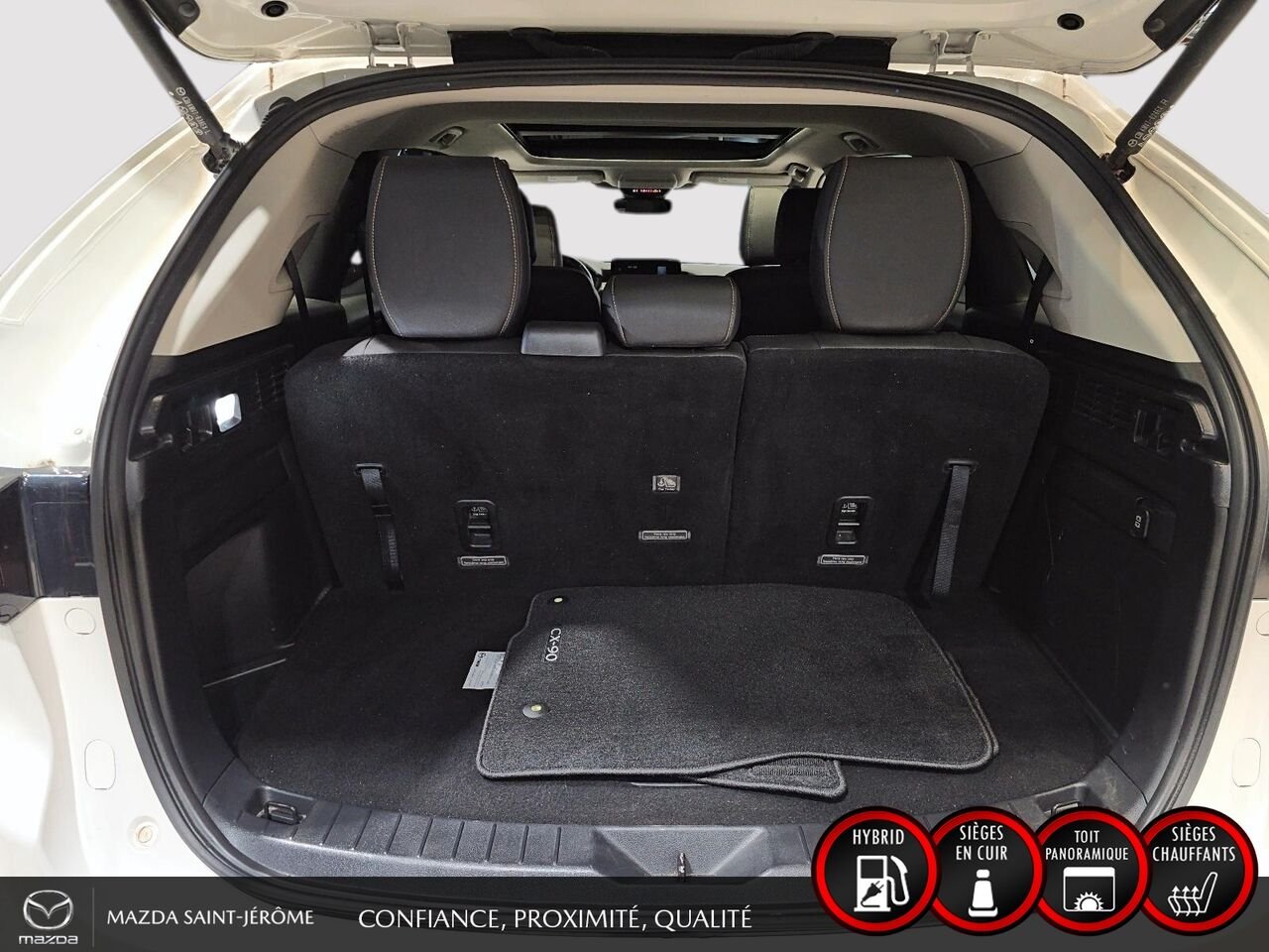 2024 Mazda CX-90 hybride rechargeable GS-L | 1 PROPRIÉTAIRE | HYBRIDE RECHARGEABLE | CUIR | TOIT OUVRANT | AWD White Saint-Jérôme - photo #23