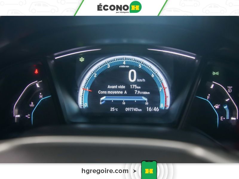 Honda Civic 822364 | LX GR ÉLEC A/C BLUETOOTH CAMÉRA 2018 Noir Laval - photo #8