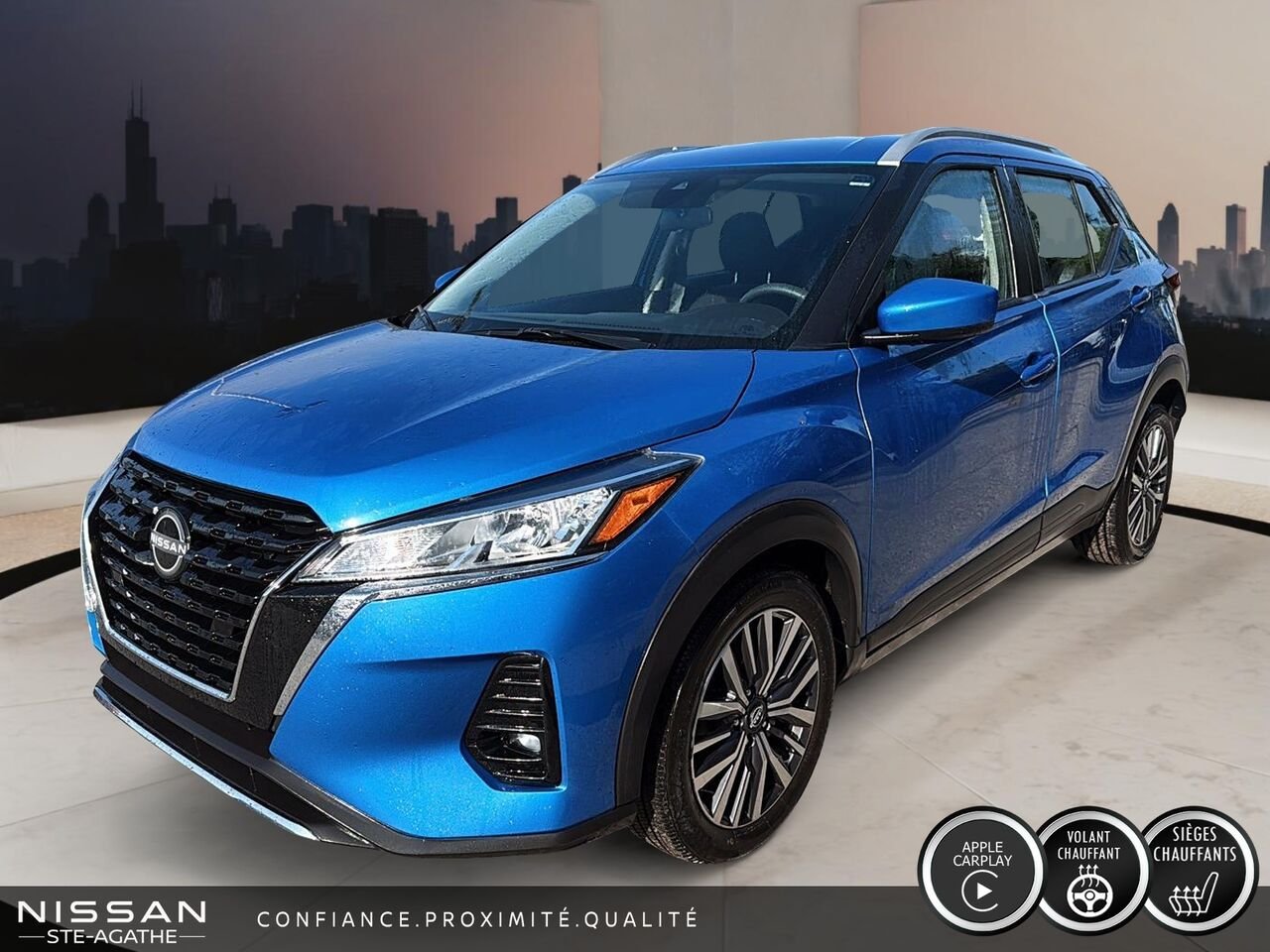 Nissan Kicks SV | CARPLAY | VOLANT CHAUFFANT | DÉMARRAGE À DISTANCE 2024 Bleu Saint-Jérôme - photo #0