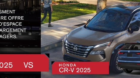 Nissan Rogue 2025 ou Honda CR‑V 2025 : Faites le bon choix 2025