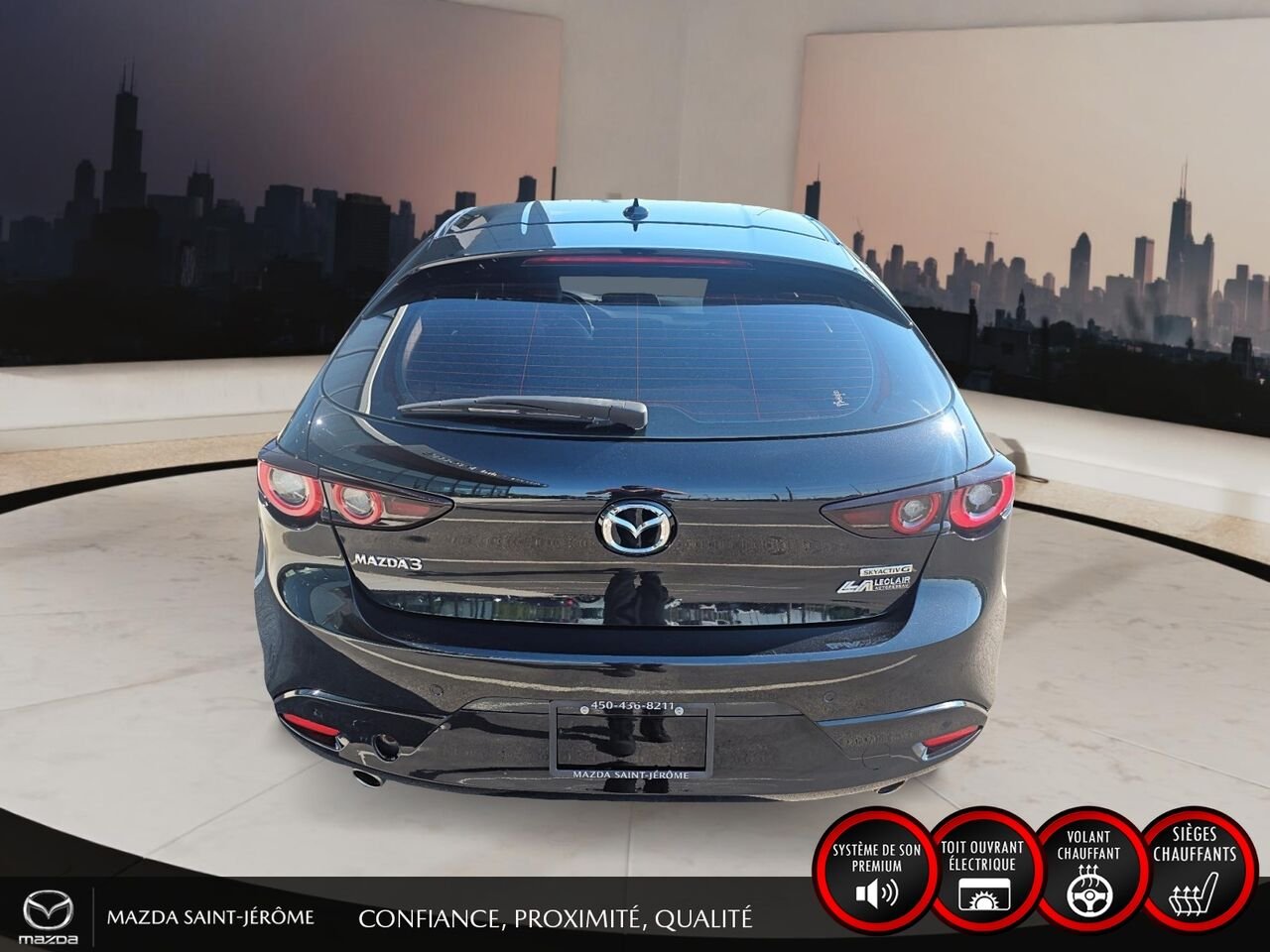 Mazda Mazda3 Sport GT | 30 000 KM | CUIR | TOIT OUVRANT | NAVIGATION 2022 Noir Saint-Jérôme - photo #6