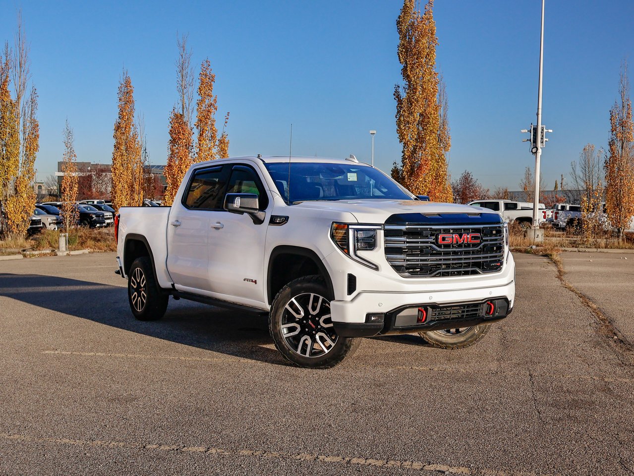 2025 GMC Sierra 1500 4WD Crew Cab 147 AT4 White Sherwood Park - photo #1