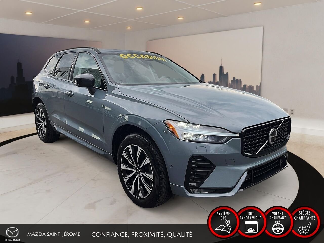 2024 Volvo XC60 B5 PLUS DARK THEME | AWD | CAMÉRA 360 | TOIT PANO | Grey Saint-Jérôme - photo #3