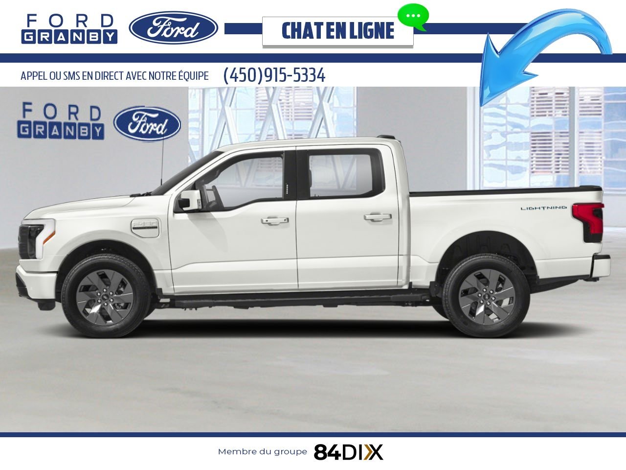 Ford F-150 Lightning 2025 Blanc astral métallisé trois couches Granby - photo #2